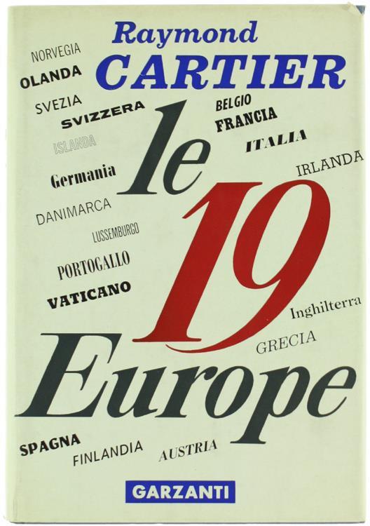 Le Diciannove Europe - Raymond Cartier - copertina