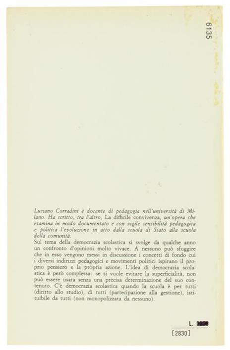 Democrazia Scolastica - Luciano Corradini - 2