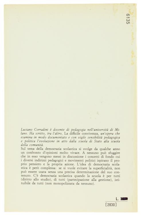 Democrazia Scolastica - Luciano Corradini - 2