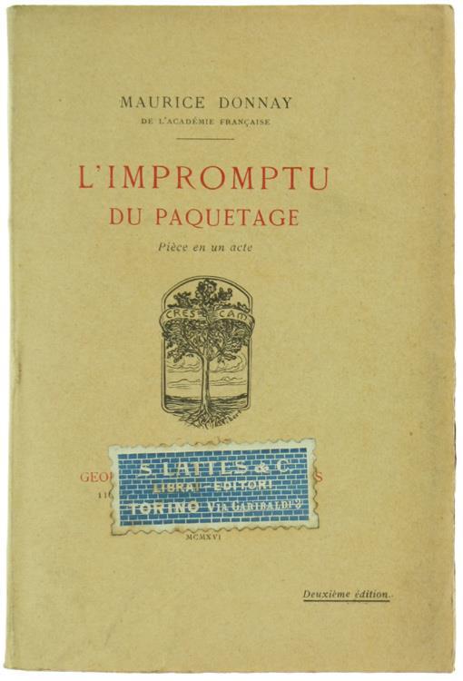 L' Impromptu du Paquetage. Piéce en un Acte - Maurice Donnay - copertina