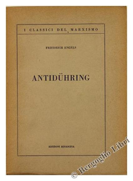 Antidühring - Friedrich Engels - copertina