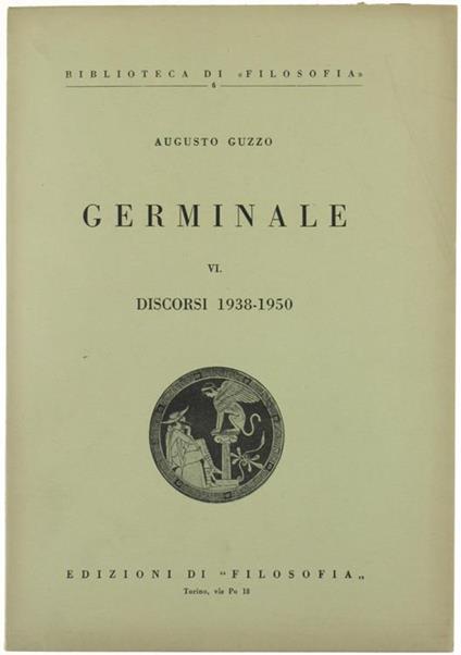 Germinale Vi. Discorsi 1938-1950 - Augusto Guzzo - copertina