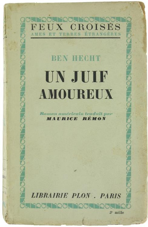 Un Juif Amoureux - Ben Hecht - copertina