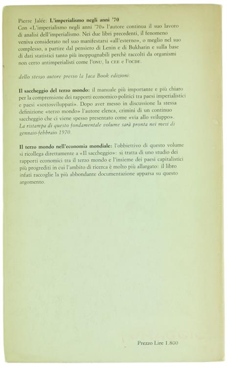 L' Imperialismo Negli Anni '70