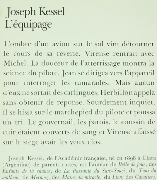 L' Equipage - Joseph Kessel - 2