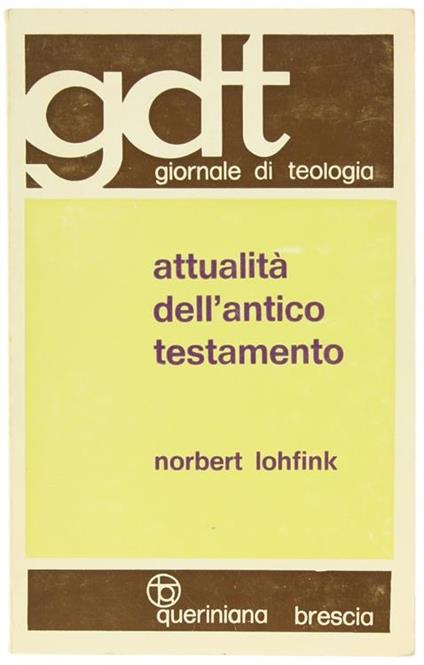Attualità dell'Antico Testamento - Norbert Lohfink - copertina