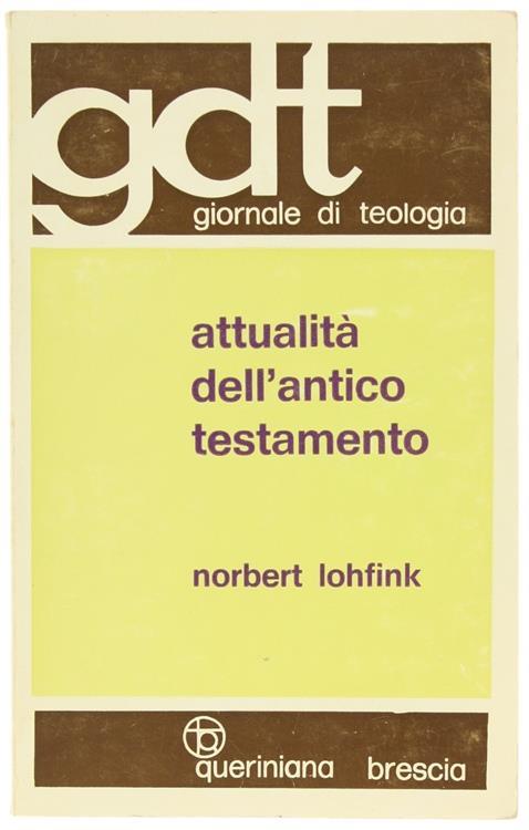 Attualità dell'Antico Testamento - Norbert Lohfink - copertina