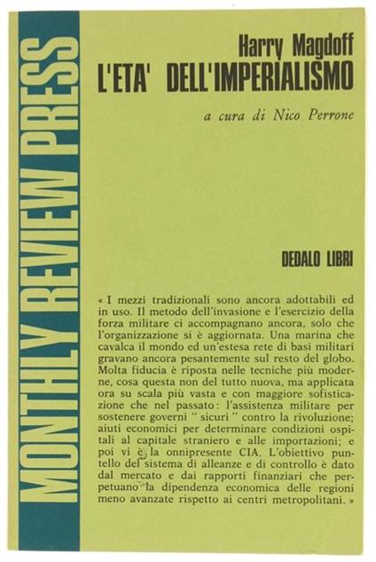 L' Età dell'Imperialismo - Harry Magdoff - copertina