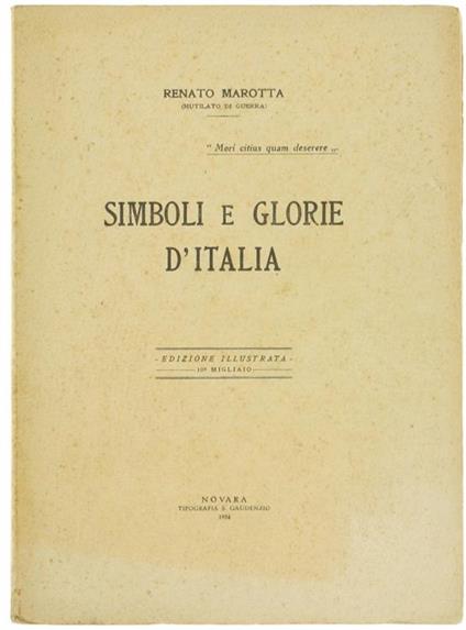 Simboli e Glorie d'Italia - Renato Marotta - copertina
