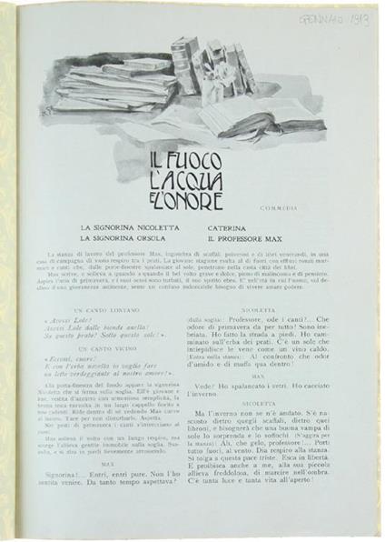 Il Fuoco l'Acqua e l'Onore. Commedia - Tomaso Monicelli - copertina
