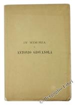 In Memoria del Senatore Antonio Giovanola
