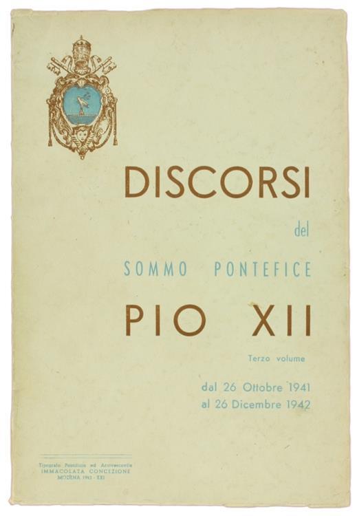Discorsi e radiomessaggi - Pio XII - copertina