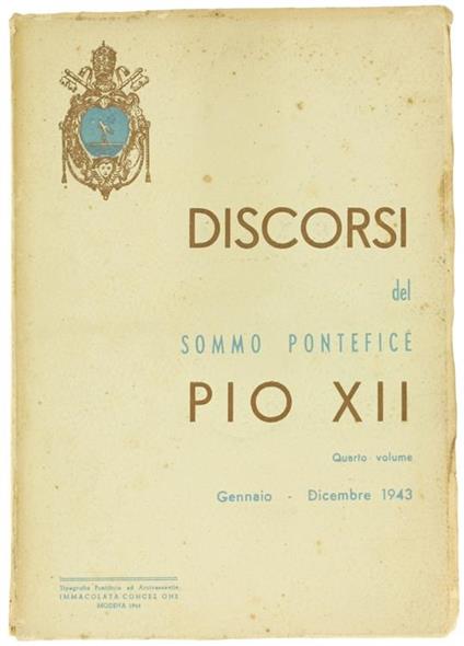 Discorsi e radiomessaggi - Pio XII - copertina