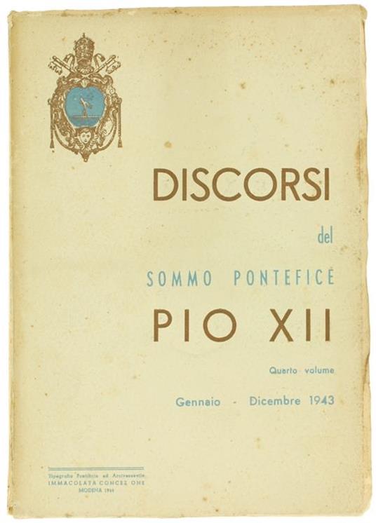 Discorsi e radiomessaggi - Pio XII - copertina