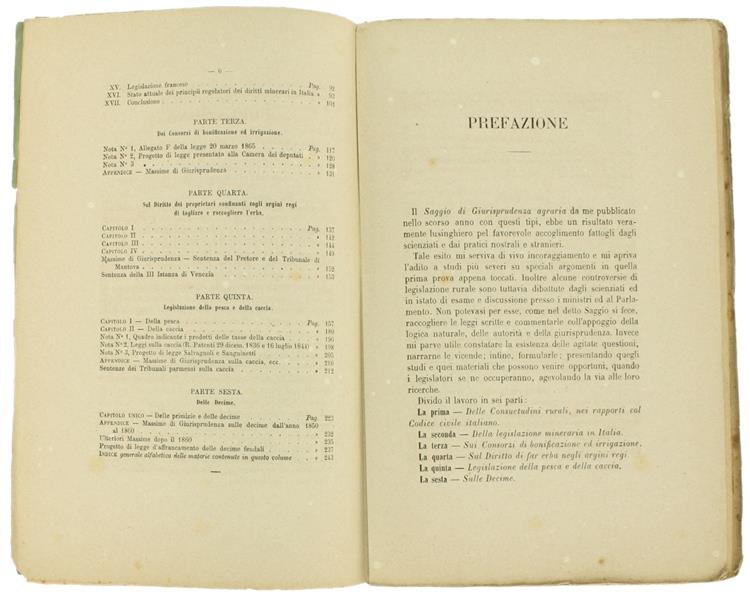 Questioni Attuali di Legislazione e Giurisprudenza Rurale che Fanno Seguito al Saggio di Giurisprudenza Agraria