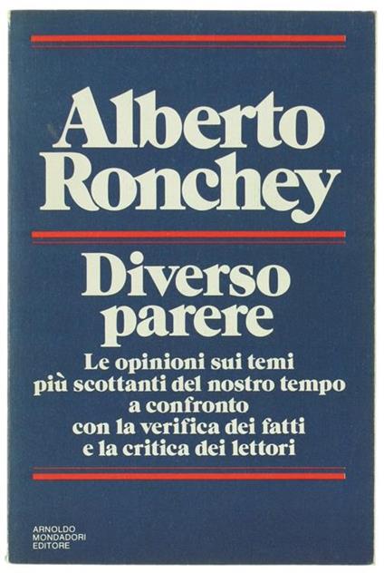 Diverso Parere - Alberto Ronchey - copertina