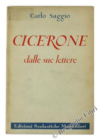 Cicerone dalle Sue Letterre - Carlo Saggio - copertina