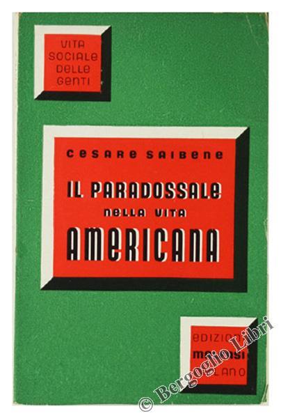 Il Paradossale nella Vita Americana - Cesare Saibene - copertina