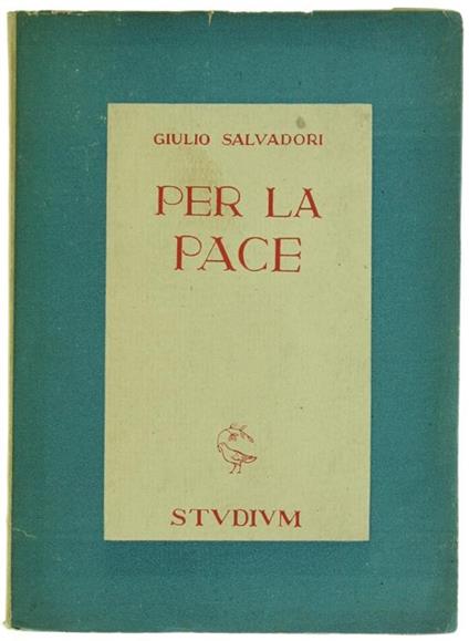 Per la Pace - Giulio Salvadori - copertina