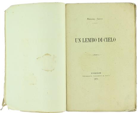 Un Lembo di Cielo - Medoro Savini - 2
