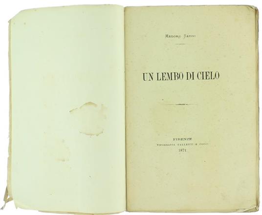 Un Lembo di Cielo - Medoro Savini - 2