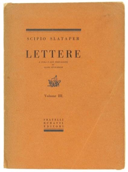 Lettere. Volume III - Scipio Slataper - copertina