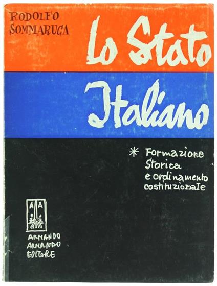 Lo Stato Italiano - Rodolfo Sommaruga - copertina