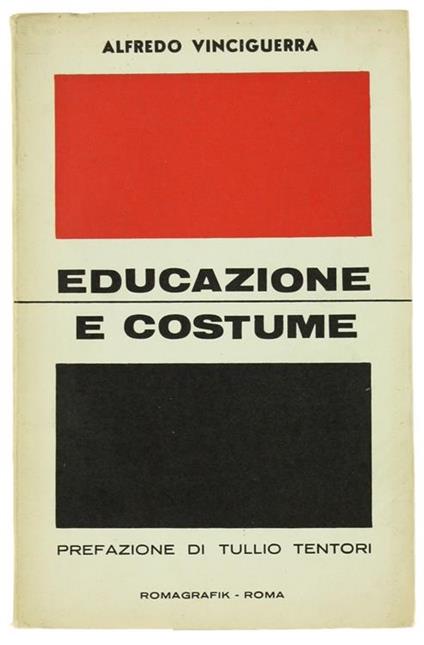 Educazione e Costume - Alfredo Vinciguerra - copertina