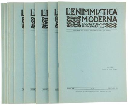 L' Enimmistica Moderna. Rivista Mensile Illustrata. Anno XV. Annata Completa 1986 - Filippo De Vecchi - copertina