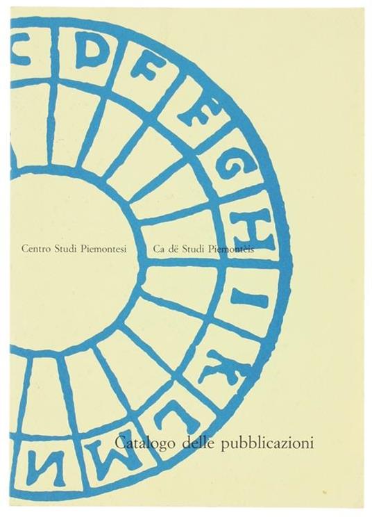 Catalogo delle Pubblicazioni - copertina