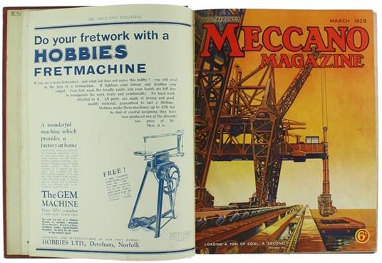 Meccano Magazine Volume XIv 1929 (12 Monthly Issues Bound in 2 Volumes - copertina
