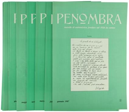 Penombra. Mensile di Enimmistica. Anno LXVIII - 1987 Completo in Fascicoli - copertina