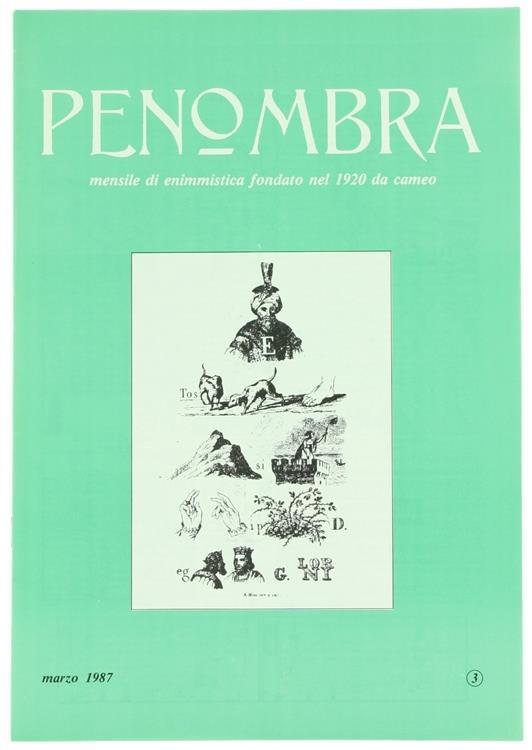 Penombra. Mensile di Enimmistica. Anno LXVIII-1987. N. 3 - copertina