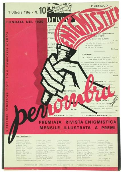 Penombra. Mensile di Enimmistica. N. 10 - Ottobre 1969 - copertina