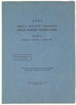 Atti della Società Italiana delle Scienze Veterinarie. Vol. IX. (Convegno di Palermo, 28 Settembre - 1 Ottobre 1955)