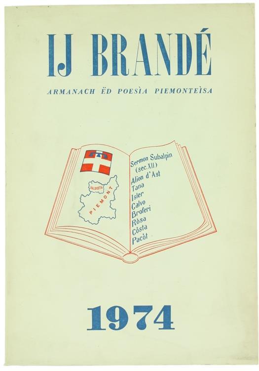 Ij Brandé. Armanach Á‹d Poesìa Piemontéisa 1974 - copertina