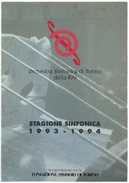 Stagione Sinfonica 1993-1994. Orchestra Sinfonica di Torino della Rai - copertina