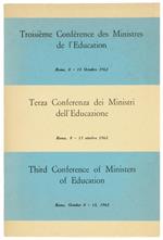 Terza Conferenza dei Ministri dell'Educazione. Roma, 8-13 Ottobre 1962