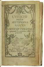 Ufficio della Settimana Santa Latino ed Italiano Spiegando le Cerimonie Solite Praticarsi