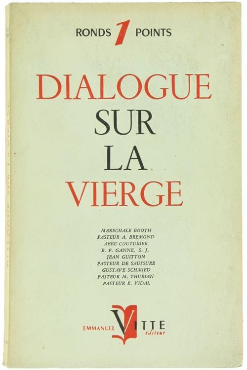 Dialogue sur la Vierge - copertina