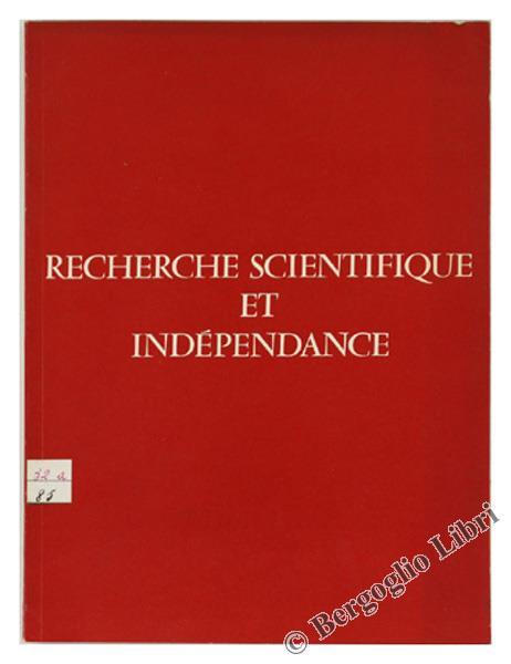Recherche Scientifique et Independance - copertina