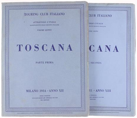 Toscana. Parte Prima E Parte Seconda - copertina