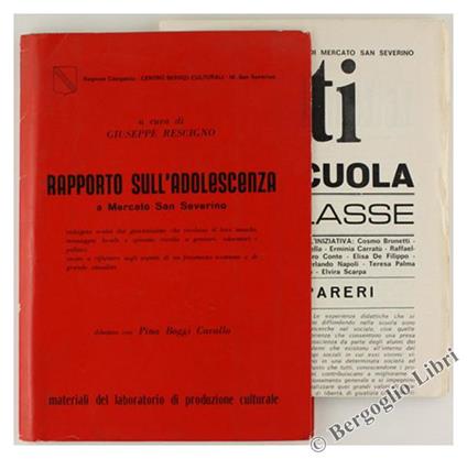 Rapporto Sull'Adolescenza a Mercato San Severino. Dibattito con Pina Boggi Cavallo - copertina