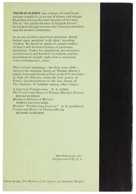 Hardy. a Collection of Critical Essays Edited by Albert J. Guerard - Albert J. Guerard - 2