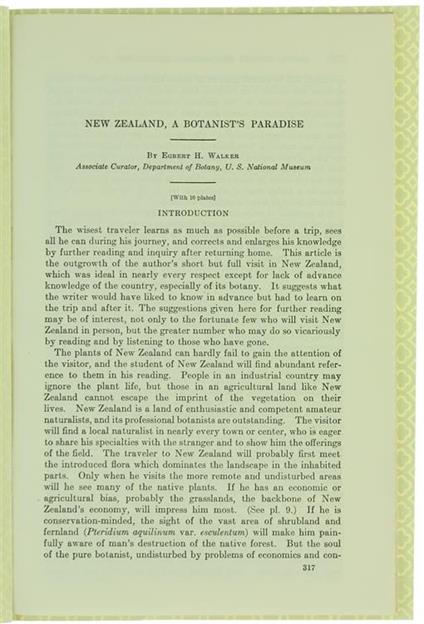 New Zealand, a Botanist's Paradise - Egbert H. Walker - copertina