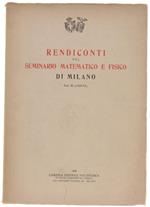 Rendiconti Del Seminario Matematico E Fisico Di Milano. Vol.Ii (1929)