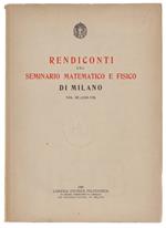 Rendiconti Del Seminario Matematico E Fisico Di Milano. Vol.Iii (1929)