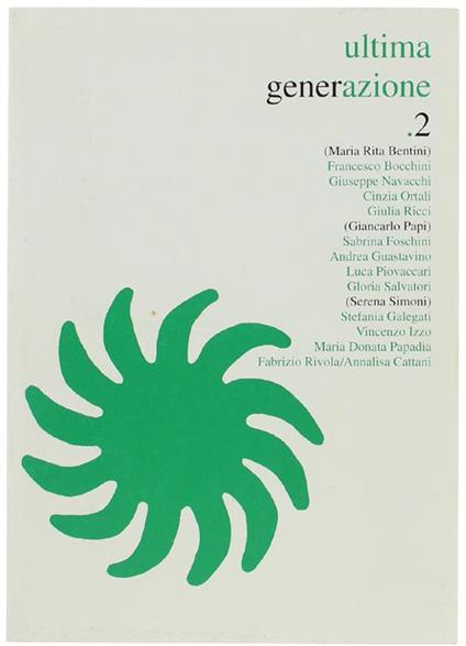 Ultima Generazione .2 - Aldo Savini - copertina