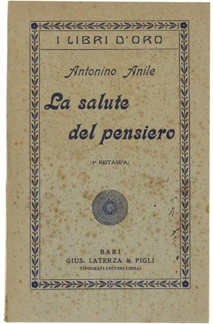 La Salute Del Pensiero - Antonino Anile - copertina