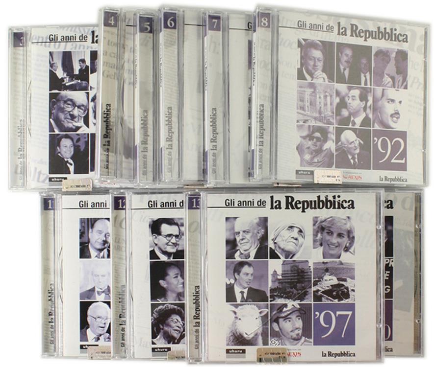 Gli anni de "LA REPUBBLICA": 1985-2000 Serie completa di 16 CD-ROM